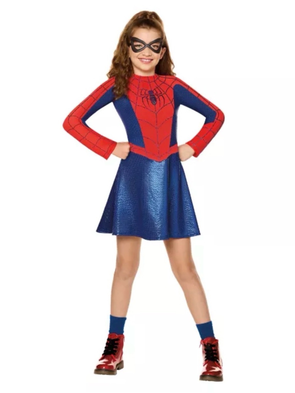 MARVEL SPIDER 🕷️ MAN 2PC GIRL COSTUME 🕷️ SIZE MEDIUM (8-10)🌟NWT🌟 - Picture 8 of 9